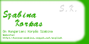 szabina korpas business card