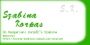 szabina korpas business card